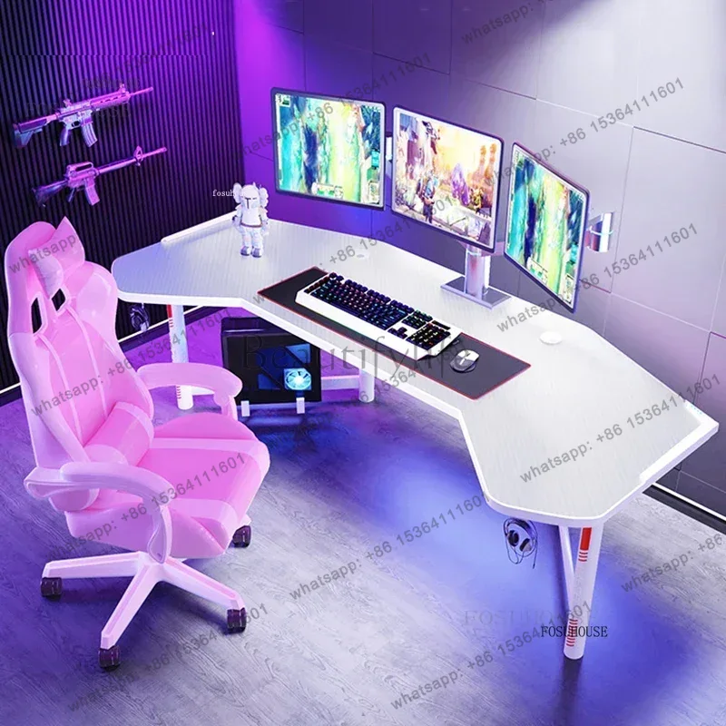 White Computer Desk Office Fur - Esports Gaming Furniture review and price