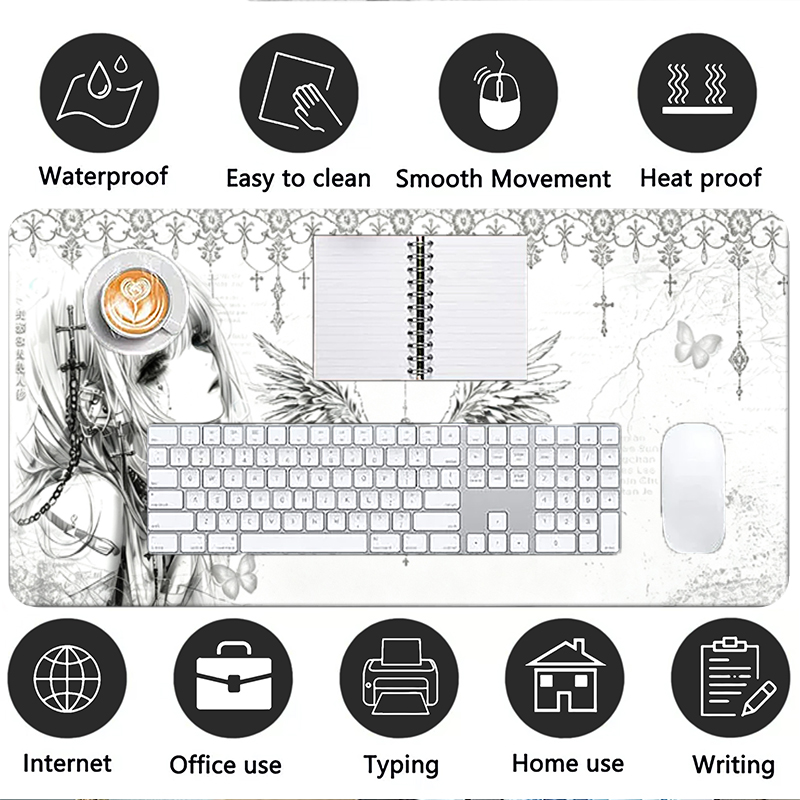 Leather Mousepad Black White A - Esports Gaming Mousepad review and price