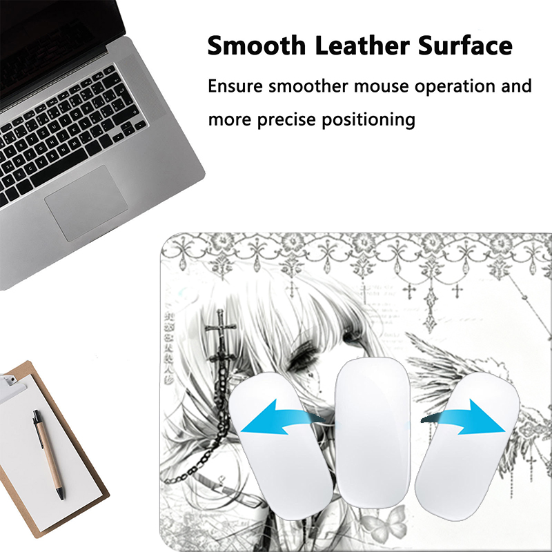 Leather Mousepad Black White A - Esports Gaming Mousepad review and price