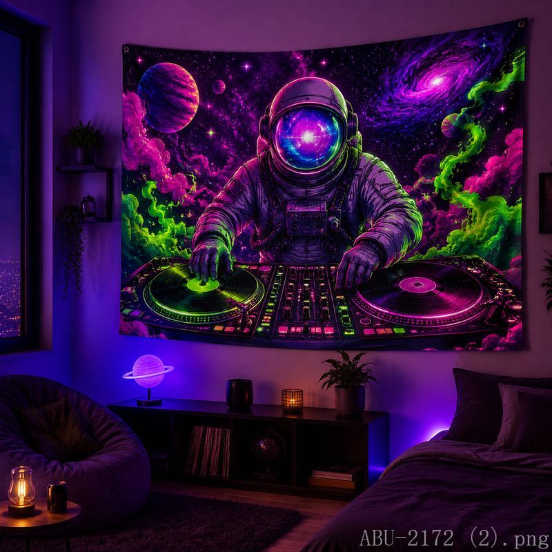 Space Astronaut Disc Tapestry  - Esports Gaming Bar review and price